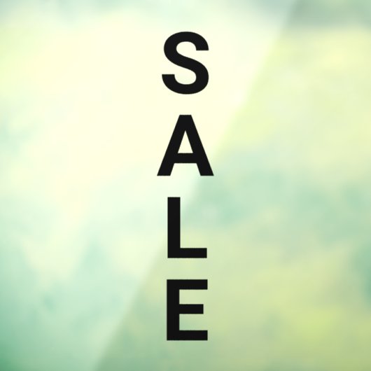 Grote Zwarte Vinyl Glas Sale Winkel Etiket Raamsticker (Vel 3)