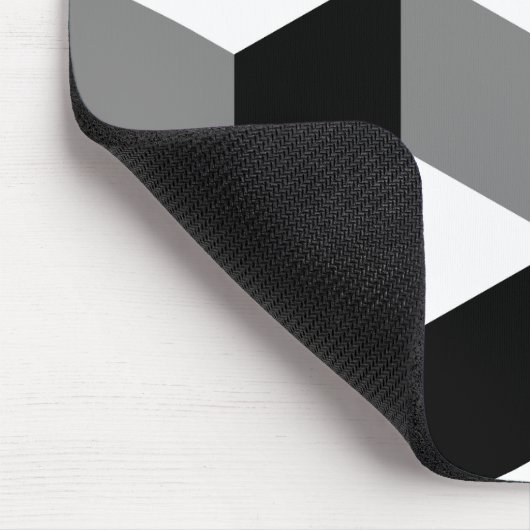 Grote zwarte vlek, wit en grijs muismat (Hoek)