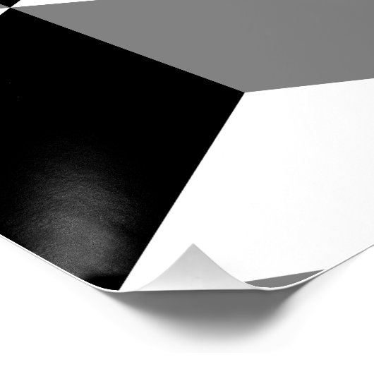 Grote zwarte vlek, wit en grijs perfect poster (Hoek)