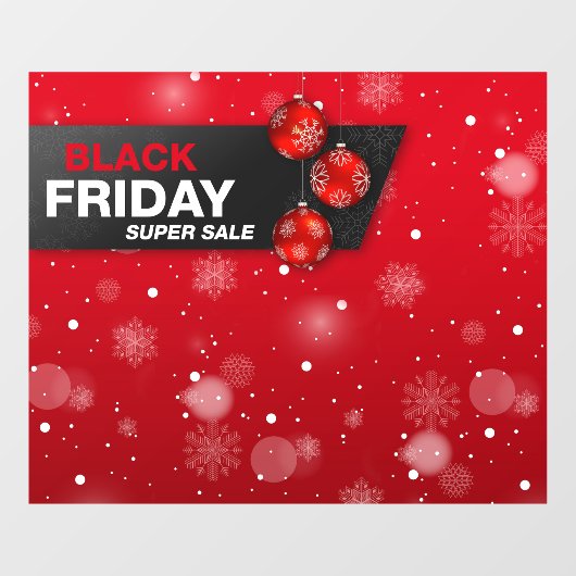 Grote ZWARTE VRIJDAG SUPER SALE Window Cling Raamsticker (Vel)