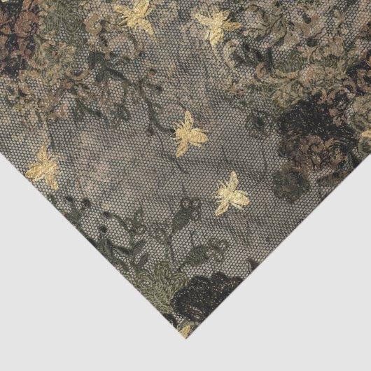 Grote zwarte witte bijen tissuepapier (Detail)