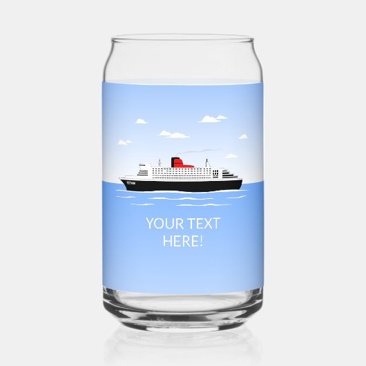 Grote zwembadfeestje blikvorm glas (Voorkant)