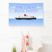Grote zwembadfeestje spandoek (Insitu)