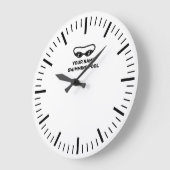 Grote zwembadmuurklok met aangepaste naam grote klok (Hoek)