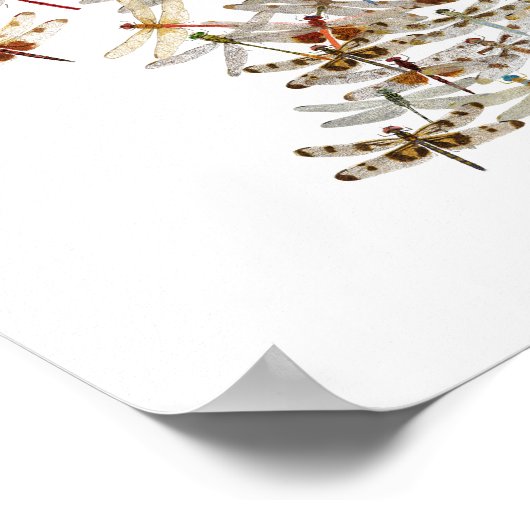 Grote zwerm van libellen poster (Hoek)