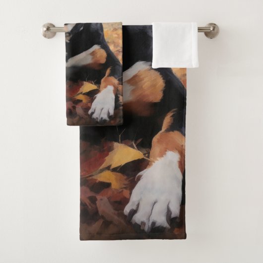 Grote Zwitserse berg in de herfst bladeren Herfst Bad Handdoek (Insitu)