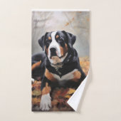 Grote Zwitserse berg in de herfst bladeren Herfst Bad Handdoek (Handdoek)