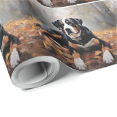 Grote Zwitserse berg in de herfst bladeren Herfst Cadeaupapier (Rol Hoek)