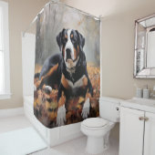 Grote Zwitserse berg in de herfst bladeren Herfst Douchegordijn (In situ)