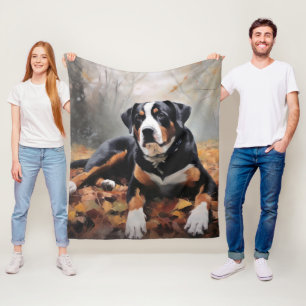 Grote Zwitserse berg in de herfst bladeren Herfst Fleece Deken