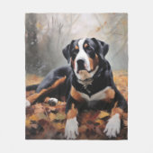 Grote Zwitserse berg in de herfst bladeren Herfst Fleece Deken (Voorkant)