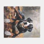 Grote Zwitserse berg in de herfst bladeren Herfst Fleece Deken (Voorkant (Horizontaal))