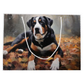 Grote Zwitserse berg in de herfst bladeren Herfst Groot Cadeauzakje (Achterkant)