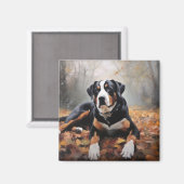 Grote Zwitserse berg in de herfst bladeren Herfst Magneet (Voorkant / Achterkant)