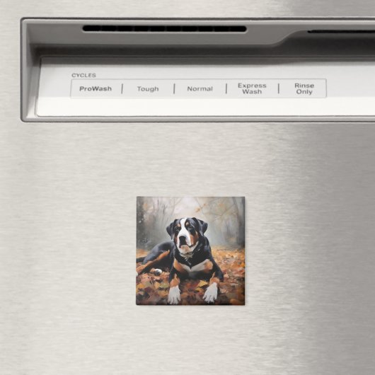 Grote Zwitserse berg in de herfst bladeren Herfst Magneet (Insitu (Vaatwasser))