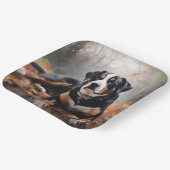 Grote Zwitserse berg in de herfst bladeren Herfst Papieren Bordje (Gebogen)