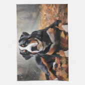 Grote Zwitserse berg in de herfst bladeren Herfst Theedoek (Verticaal)