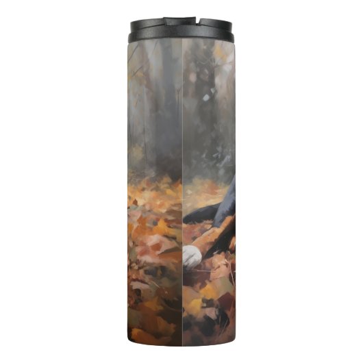 Grote Zwitserse berg in de herfst bladeren Herfst Thermosbeker (Achterkant)