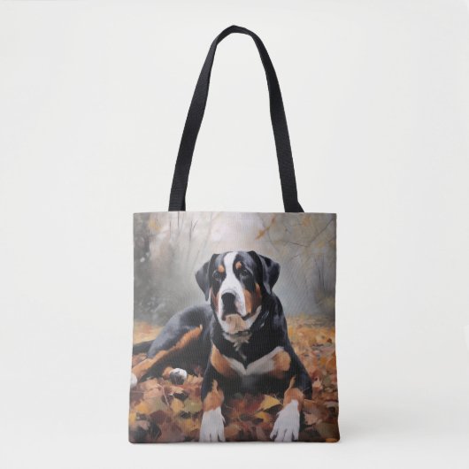 Grote Zwitserse berg in de herfst bladeren Herfst Tote Bag (Voorkant)