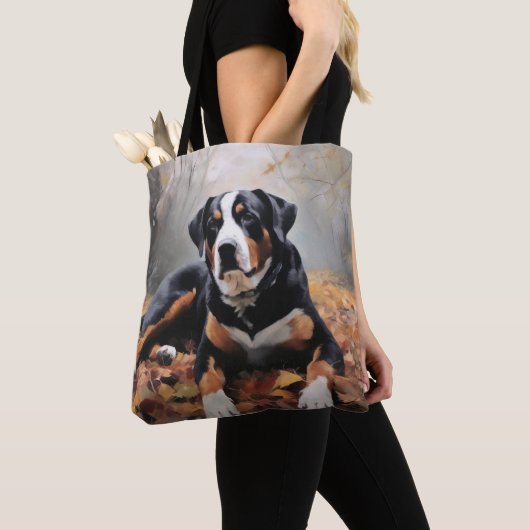 Grote Zwitserse berg in de herfst bladeren Herfst Tote Bag (Dichtbij)