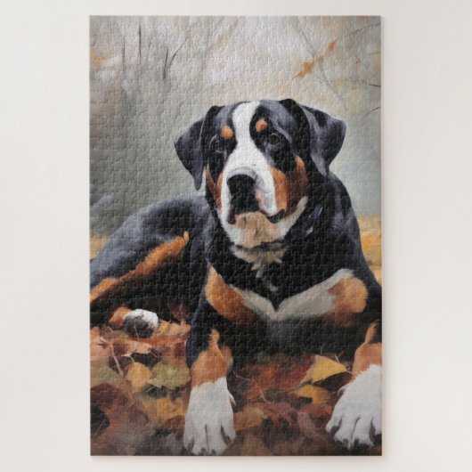 Grote Zwitserse Berg in herfstbladeren vallen Legpuzzel (Verticaal)