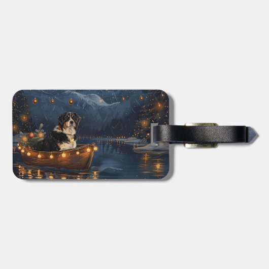 Grote Zwitserse berg Kerstmis feestelijke reis Bagagelabel (Achterkant horizontaal)