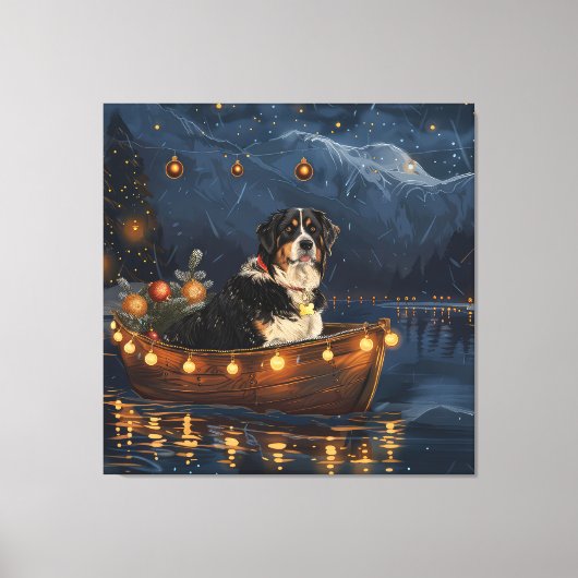 Grote Zwitserse berg Kerstmis feestelijke reis Canvas Afdruk (Voorkant)