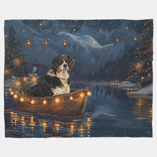 Grote Zwitserse berg Kerstmis feestelijke reis Fleece Deken (Voorkant (Horizontaal))