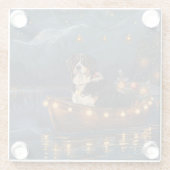 Grote Zwitserse berg Kerstmis feestelijke reis Glazen Onderzetter (Achterkant)