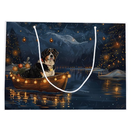 Grote Zwitserse berg Kerstmis feestelijke reis Groot Cadeauzakje (Achterkant)