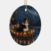 Grote Zwitserse berg Kerstmis feestelijke reis Keramisch Ornament (Rechts)