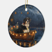 Grote Zwitserse berg Kerstmis feestelijke reis Keramisch Ornament (Links)