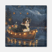 Grote Zwitserse berg Kerstmis feestelijke reis Magneet (Voorkant)