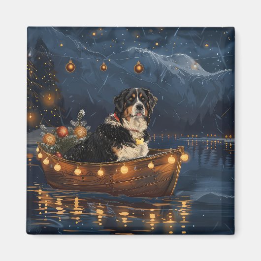 Grote Zwitserse berg Kerstmis feestelijke reis Magneet (Voorkant)