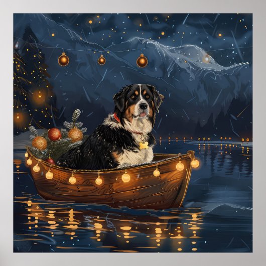 Grote Zwitserse berg Kerstmis feestelijke reis Poster (Voorkant)