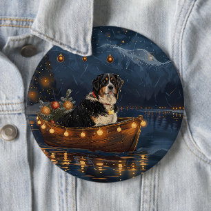 Grote Zwitserse berg Kerstmis feestelijke reis Ronde Button 6,0 Cm