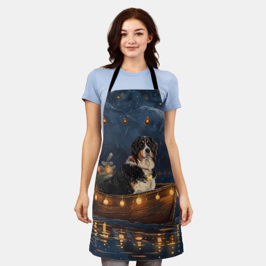 Grote Zwitserse berg Kerstmis feestelijke reis Schort (Gedragen)