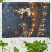 Grote Zwitserse berg Kerstmis feestelijke reis Theedoek (Gevouwen)