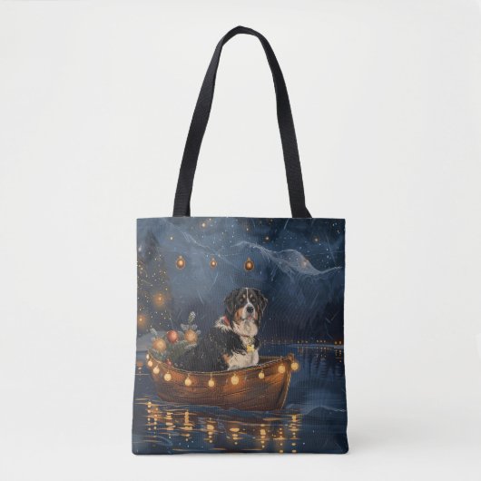 Grote Zwitserse berg Kerstmis feestelijke reis Tote Bag (Voorkant)