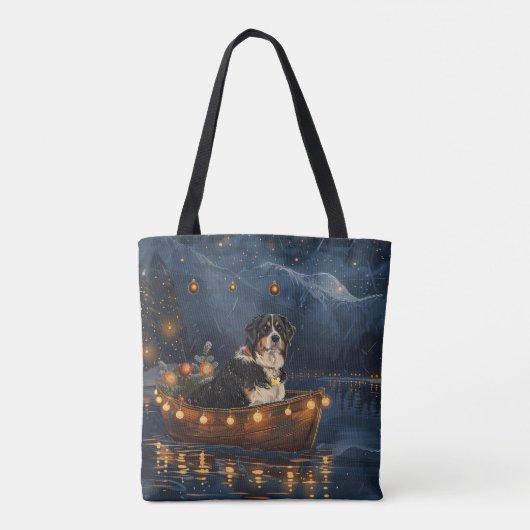 Grote Zwitserse berg Kerstmis feestelijke reis Tote Bag (Achterkant)
