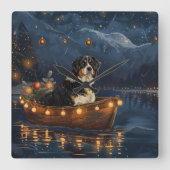 Grote Zwitserse berg Kerstmis feestelijke reis Vierkante Klok (Voorkant)