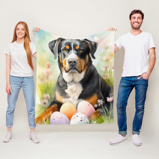 Grote Zwitserse berg met paaseieren Fleece Deken (In situ)