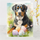 Grote Zwitserse berg met paaseieren Kaart (Gele Bloem)