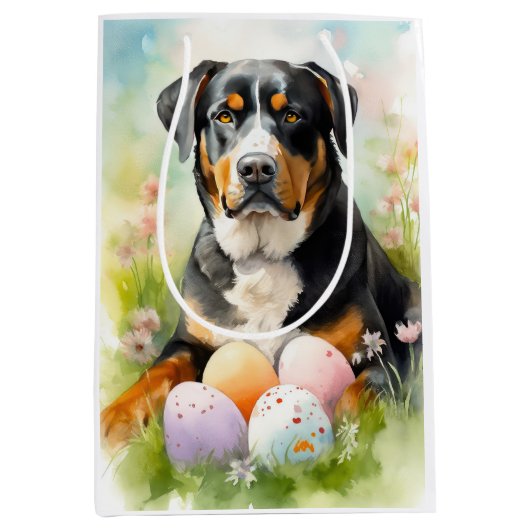 Grote Zwitserse berg met paaseieren Medium Cadeauzakje (Voorkant)