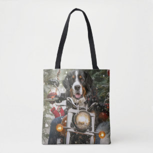 Grote Zwitserse Berg Rijmotorfiets Kerstmis Tote Bag