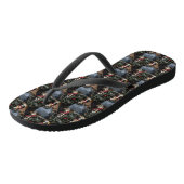 Grote Zwitserse Berg Sneeuw Slede Kerstmis Teenslippers (Schuin)