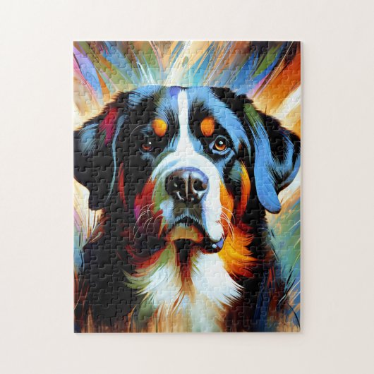 Grote Zwitserse Berghond Acrylprint Legpuzzel (Verticaal)