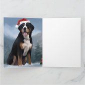 Grote Zwitserse Berghond in Sneeuw Kerstmis Kaart (Binnen)