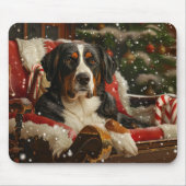Grote Zwitserse Berghond Kerst Feestelijk Muismat (Voorkant)