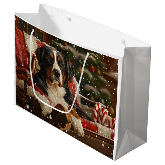 Grote Zwitserse Berghond Kerst Misverkiezing is ni Groot Cadeauzakje (Voorkant Gekanteld)